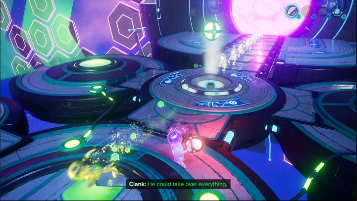 Along the way, take the first lift sphere from the bottom slot and the speed sphere from the starting area - Ratchet & Clank Rift Apart: Clank, Return to Savali - puzzle guide, list - Clank and Kit Riddles - Ratchet & Clank Rift Apart Guide