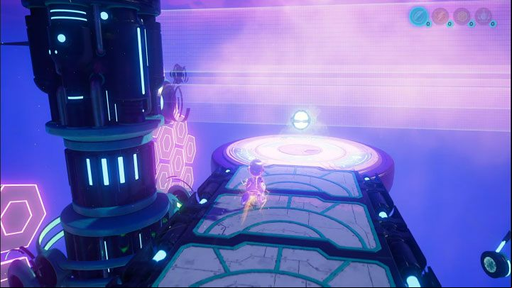 Perform a double jump to return to where you put the electric sphere earlier - Ratchet & Clank Rift Apart: Clank, Return to Savali - puzzle guide, list - Clank and Kit Riddles - Ratchet & Clank Rift Apart Guide