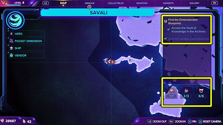 As you explore each major location in the game, you can easily track your progress from the map screen - Ratchet & Clank Rift Apart: Returning to earlier planets - is it possible? - FAQ - Ratchet & Clank Rift Apart Guide