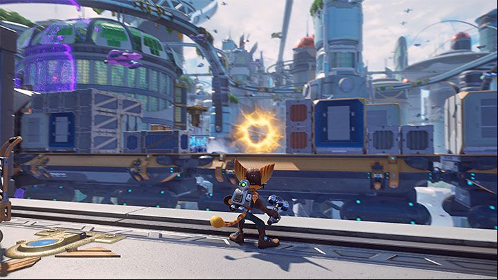 First, get rid of new enemies - Ratchet & Clank Rift Apart: Pursue Dr. Nefarious - walkthrough - Prologue - Corson V - Ratchet & Clank Rift Apart Guide