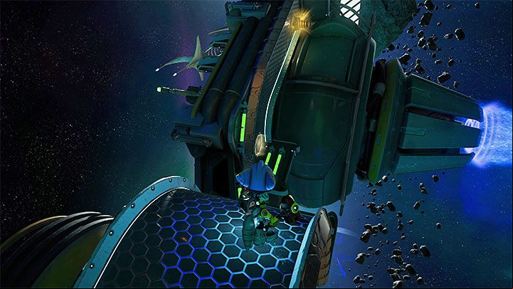 Scarstu Debris Field is an asteroid field - Ratchet & Clank Rift Apart: Finding Zurkie in the Gastropub - walkthrough - Scarst Debris Cloud - Ratchet & Clank Rift Apart Guide