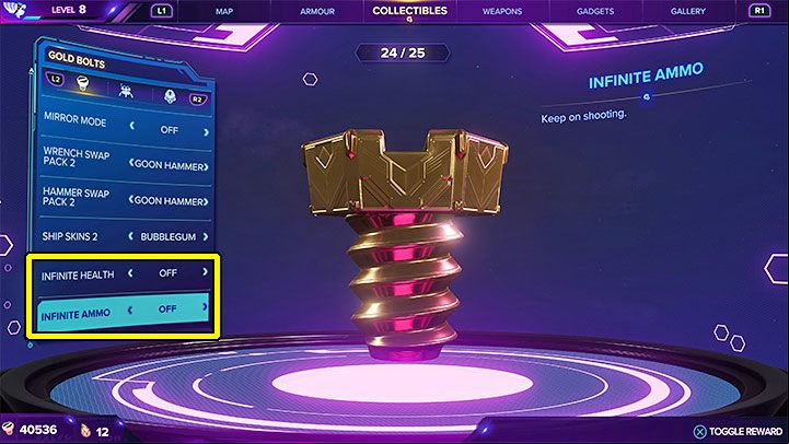 There are a total of 25 Bolts in the game - if you want to unlock cheats, you must find at least 24 Bolts - Ratchet & Clank Rift Apart: Cheats/Codes - Appendix - Ratchet & Clank Rift Apart Guide