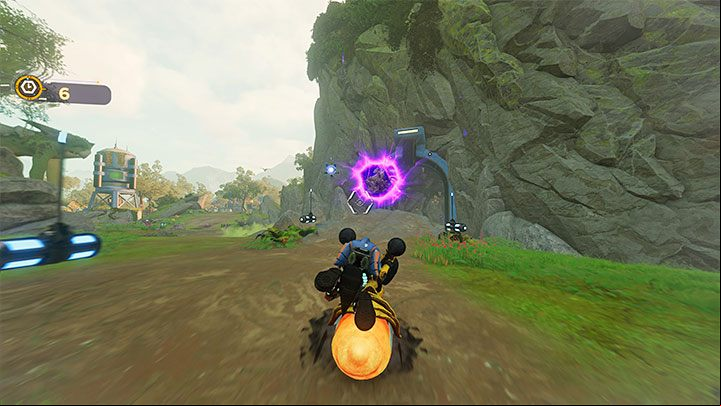 During the time trial, you will move between several dimensions - to keep holding the verniers button down at all times - Ratchet & Clank Rift Apart: Arena, Bronze Cup - walkthrough, all fights - Scarst Debris Cloud - Ratchet & Clank Rift Apart Guide