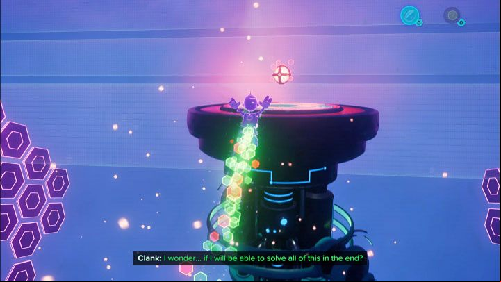 Go back to where you used the lift sphere - Ratchet & Clank Rift Apart: Clank, Sargasso - puzzle guide, list - Clank and Kit Riddles - Ratchet & Clank Rift Apart Guide