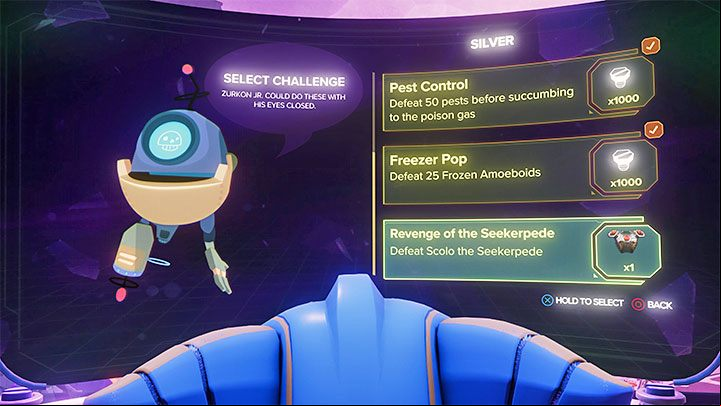 You must first the four previous silver league bouts - we described this in more detail on the Arena silver cup page - Ratchet & Clank Rift Apart: Scolo the Seekerpede, Scarstu Debris Field - Bosses - Ratchet & Clank Rift Apart Guide