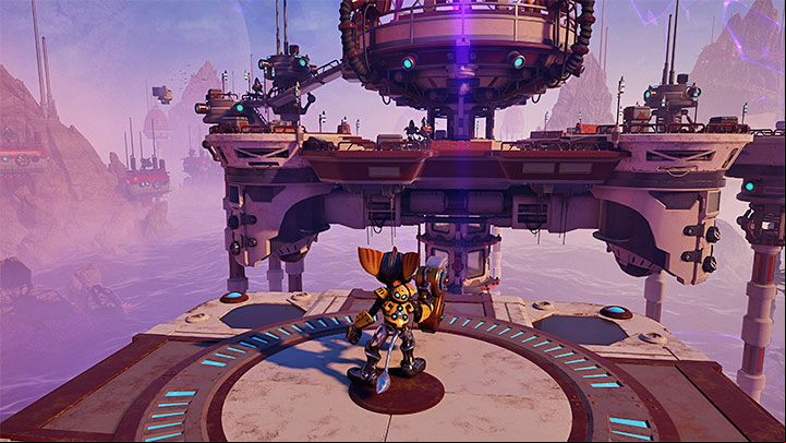 On Cordelion, similarly to the planet Blizar Prime, you will have to switch between two dimensions by using the blizon crystals - Ratchet & Clank Rift Apart: Entering Kedaro Station - Cordelion - Ratchet & Clank Rift Apart Guide