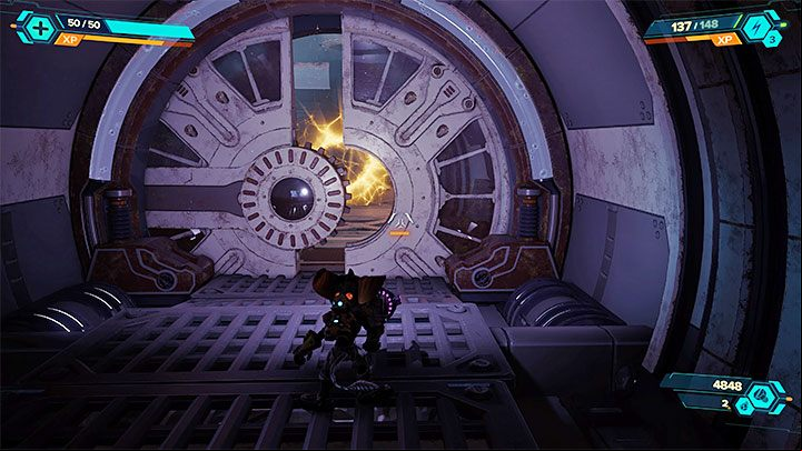 You begin your trek towards the Rubion Forge on the middle level of Kedaro Station, which resembles a semicircle in appearance and has a fairly linear structure - Ratchet & Clank Rift Apart: Find the Rubion Forge - walkthrough - Cordelion - Ratchet & Clank Rift Apart Guide