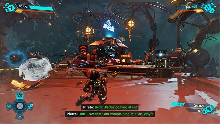 Use the ramp to make a jump towards the round central platform - Ratchet & Clank Rift Apart: Rescue Pierre Le Fer - walkthrough - Ardolis - Ratchet & Clank Rift Apart Guide