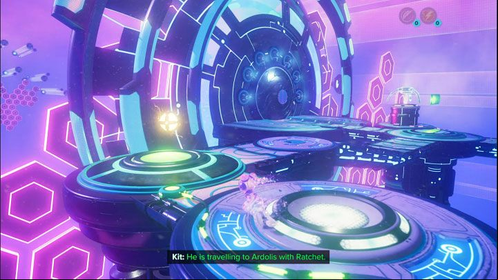 Once you arrive at the new area, head straight ahead until you reach another electric sphere - Ratchet & Clank Rift Apart: Protecting Morts and freeing Seekerpede - walkthrough - Return to Sargasso - Ratchet & Clank Rift Apart Guide