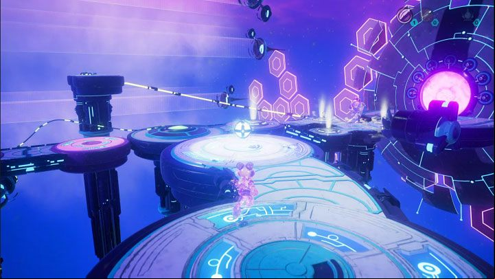 Once you are next to the meta-terminal, turn left and explore the new path - Ratchet & Clank Rift Apart: Protecting Morts and freeing Seekerpede - walkthrough - Return to Sargasso - Ratchet & Clank Rift Apart Guide