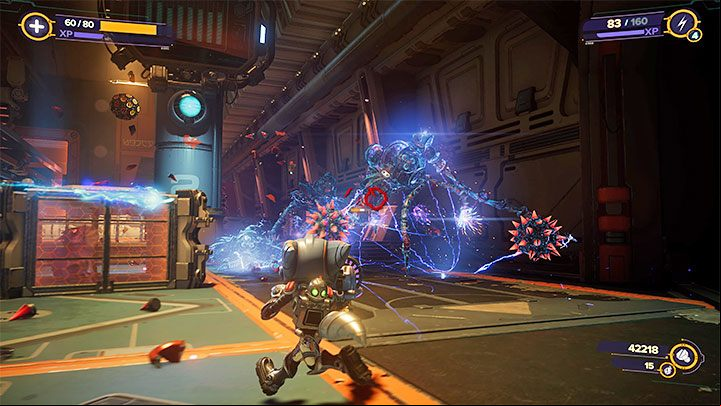 In the Prisoner Transfer Centre, you will encounter more machines - Ratchet & Clank Rift Apart: Find Ratchet and Kit - walkthrough - Viceron - Ratchet & Clank Rift Apart Guide