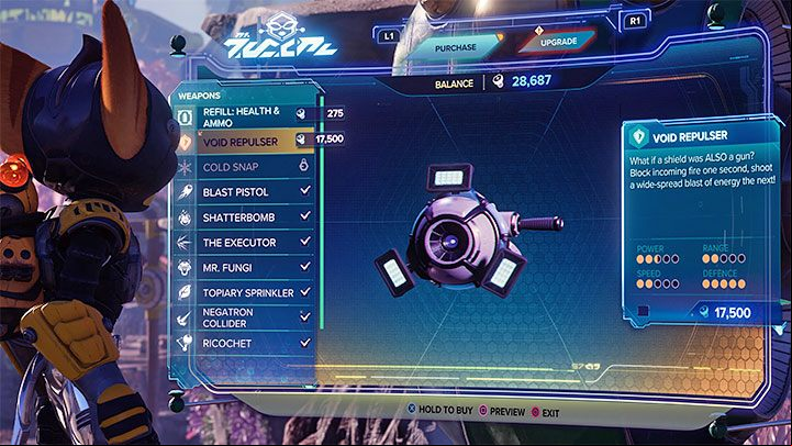 The fact that you can acquire a weapon that allow you to generate energy shields is at least some consolation - Ratchet & Clank Rift Apart: Shields - can they be used? - FAQ - Ratchet & Clank Rift Apart Guide