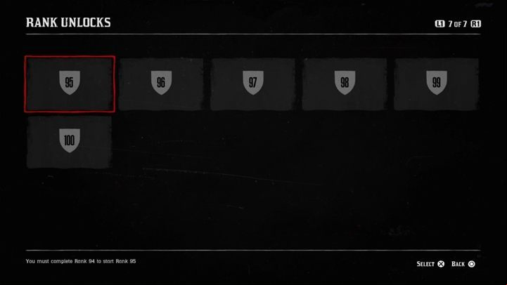 The game has 100 ranks - Starting Tips for Red Dead Online - Basics - Red Dead Online Guide
