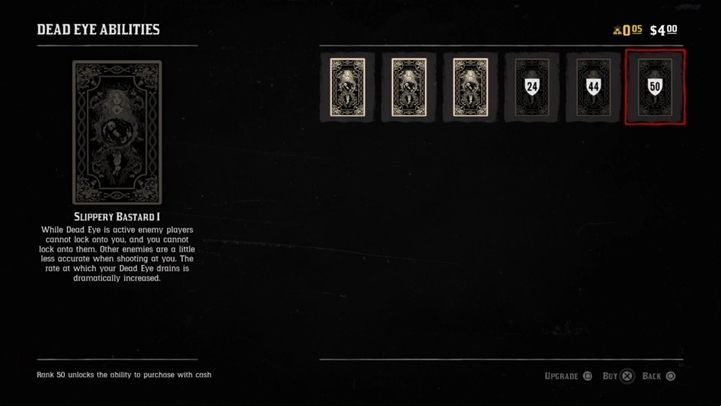 Choose 1 out of 6 available Dead Eye abilities - Dead Eye in Red Dead Online - list of abilities - Main character - Red Dead Online Guide