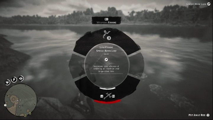 To catch the legendary black Sturgeon, you have to use the Special Lake Lure - Red Dead Redemption 2: Legendary Sturgeon - maps, tips - Legendary fish - Red Dead Redemption 2 Guide