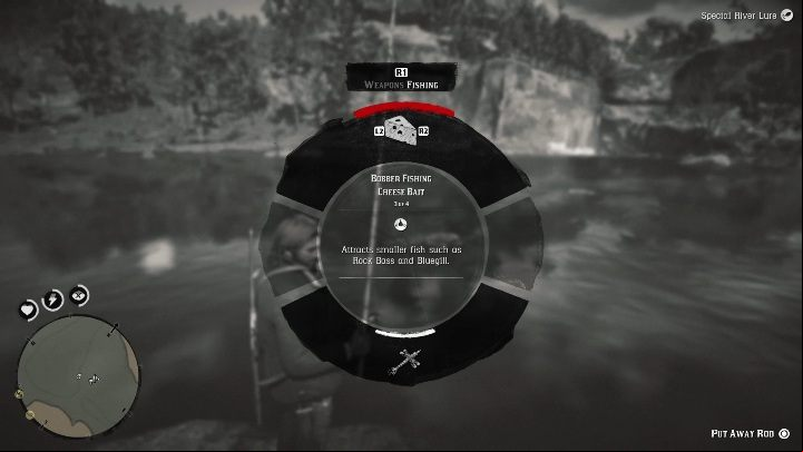 To catch the Legendary Bluegill, you have to use the Special River Lure - Red Dead Redemption 2: Legendary Bluegill - maps, tips - Legendary fish - Red Dead Redemption 2 Guide