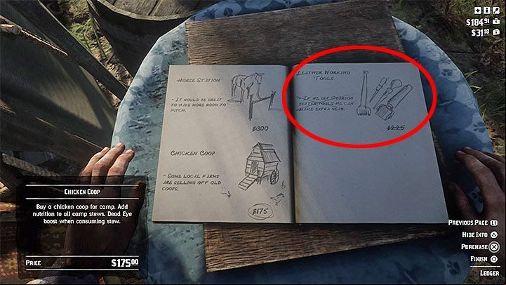 Leather Working Tools are fortunately quite easy to obtain - Red Dead Redemption 2: Leather working tools - how to get them? Crafting - Arthur and Dutchs gang - Red Dead Redemption 2 Guide