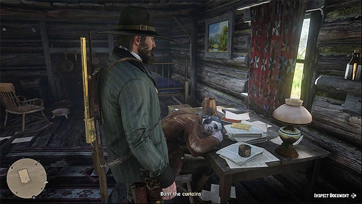 The last part of the task should be available 24 hours after you bring food to Evelyn for the third time - Red Dead Redemption 2: The American Inferno, Burnt Out - walkthrough, map - Side quests - Red Dead Redemption 2 Guide