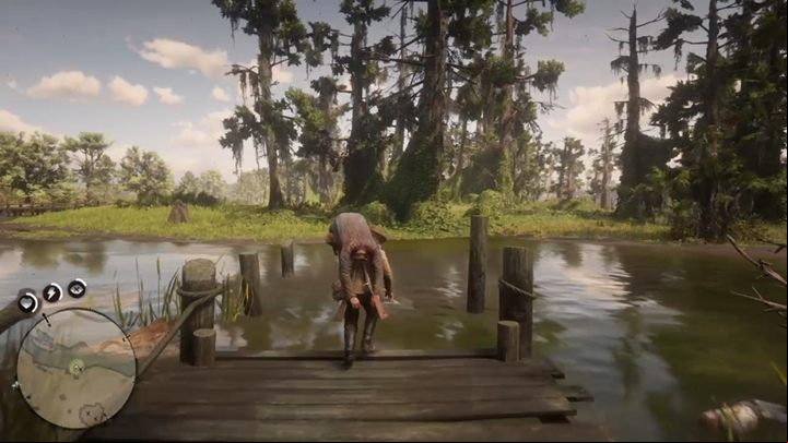 You have to repeat the process - go back to the manor, pick up the body on the upper floor, and throw it into the swamp - Red Dead Redemption 2: The Battle of Shady Belle - walkthrough - Chapter 3 - Clemens Point - Red Dead Redemption 2 Guide