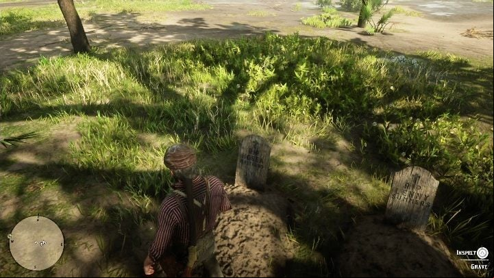 The graves are near the tree - Red Dead Redemption 2: Graves - maps, locations, tips - Secrets and collectibles - Red Dead Redemption 2 Guide