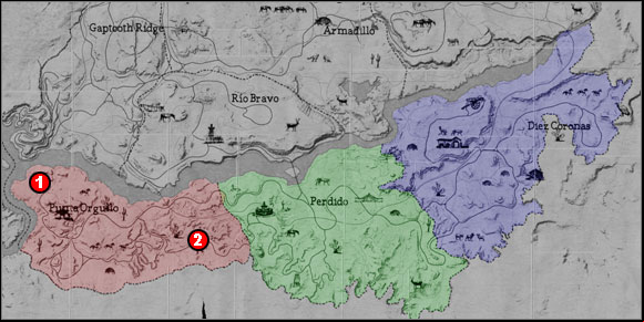 1 - Maps - Gang Hideouts - Maps - Red Dead Redemption - Game Guide and Walkthrough