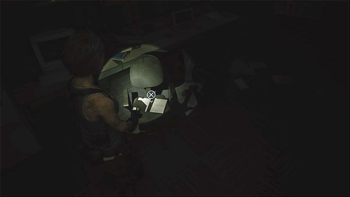 The manual lies on a swivel chair in the control room of the Subway Office - the one you visit with the intention of restoring power supply - Resident Evil 3: Subway Office secrets, collectibles - Collectibles and secrets - Resident Evil 3 Guide