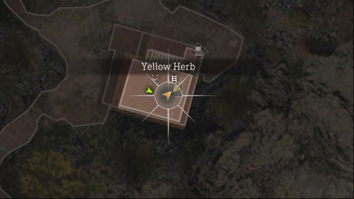The yellow plant is in the attic of the Village Chief's Manor - Resident Evil 4 Remake: Yellow Herb map - Village - Secrets - Resident Evil 4 Remake Guide