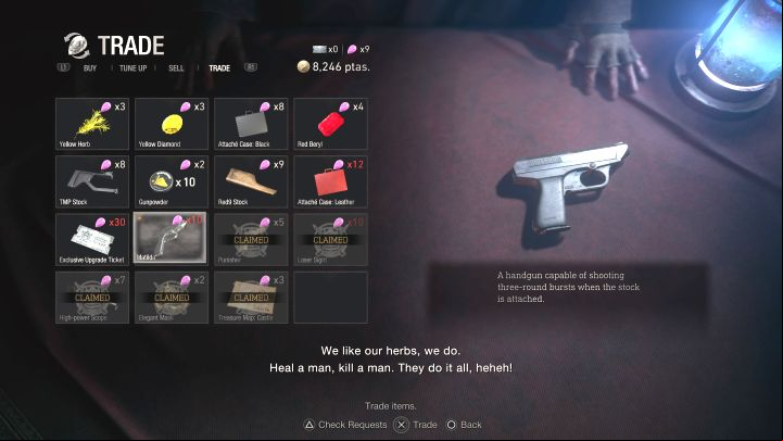 It's a pistol that can shoot a series of 3 bullets (must be combined with the Stock upgrade) - Resident Evil 4 Remake: List of all weapons - Basics - Resident Evil 4 Remake Guide