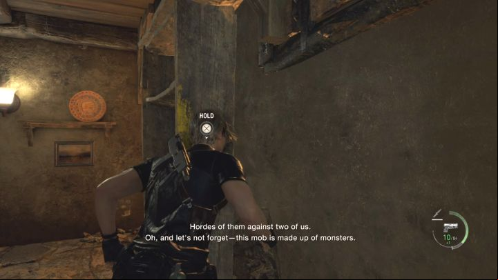 You can also move the cabinet and block one of the shutters, but this is only a temporary method - the furniture will eventually be destroyed - Resident Evil 4 Remake: How to defend in the house with Luis? - Combat - Resident Evil 4 Remake Guide