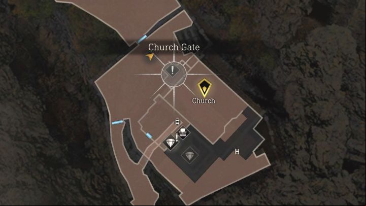 You won't be able to explore the Church during your initial visit to this part of the village - Resident Evil 4 Remake: Dials and stained glass church puzzle - Puzzle solutions - Resident Evil 4 Remake Guide