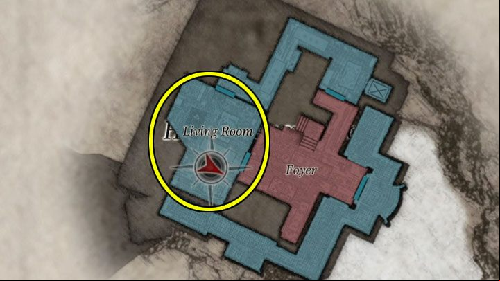 The boss's second hideout is the Living Room located near the stairs - Resident Evil Village: Donna Beneviento - boss, how to beat? - Bosses - Resident Evil Village Guide