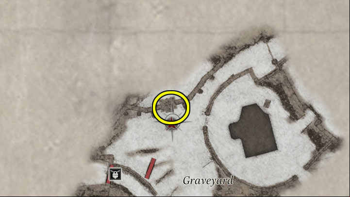This is the first puzzle in the game - Resident Evil Village: Opening of the gate to the castle - Demon Crest, Maiden Crest - Solutions to puzzles - Resident Evil Village Guide
