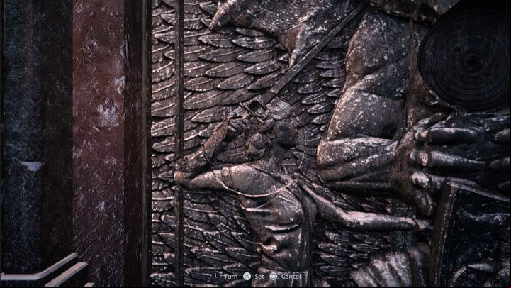 Take the crests back to the gate - Resident Evil Village: Opening of the gate to the castle - Demon Crest, Maiden Crest - Solutions to puzzles - Resident Evil Village Guide