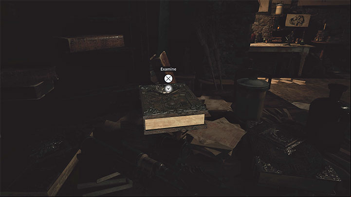 The book is about Heisenberg - Resident Evil Village: Finale, Burning Village - Files, list - Files - Resident Evil Village Guide