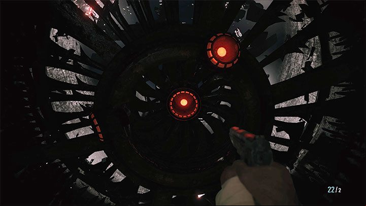 Your task is to reach the top of the Grinder Shaft, but a large working blade will get in the way of this plan - Resident Evil Village: Exploring floor B3 - walkthrough - Factory - Resident Evil Village Guide