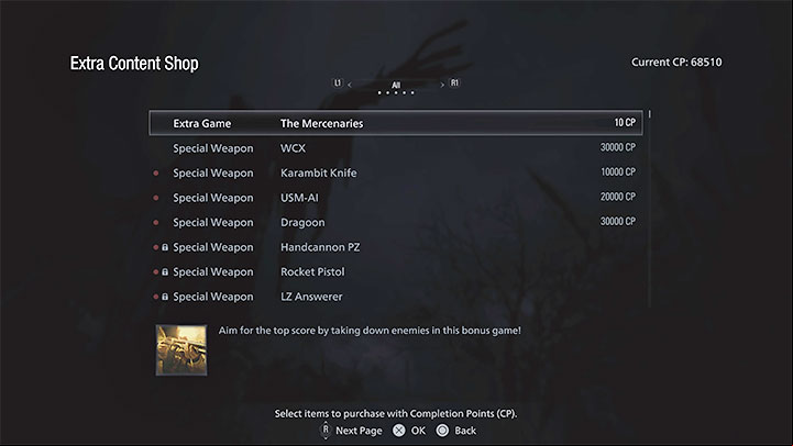The Mercenaries mode is initially unavailable - Resident Evil Village: The Mercenaries Mode - Basics - Resident Evil Village Guide