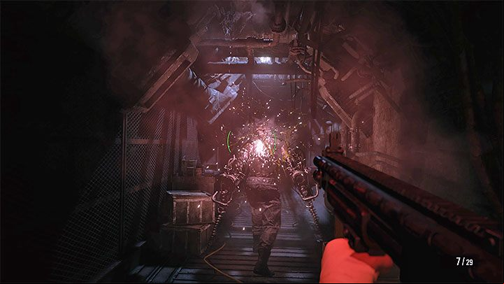 A better solution would be to use a sniper rifle or another effective weapon and aim at the monster's head to temporarily stun the Soldat - Resident Evil Village: Soldat enemies - how to defeat? - FAQ - Resident Evil Village Guide