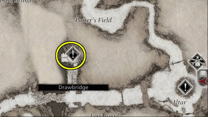 The coin is in a cave, which you can reach after returning from the Reservoir location - Resident Evil Village: Treasures, The Village, 2nd and subsequent visits - list - Treasures - Resident Evil Village Guide