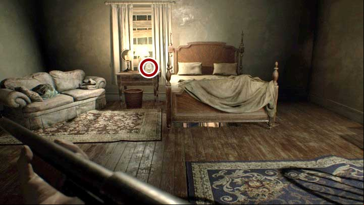 Set the clock on the night stand to open a secret age - Resident Evil 7: Main bedroom and childrens room walktrough - Resident Evil VII Walkthrough - Resident Evil 7 Guide, Walkthrough