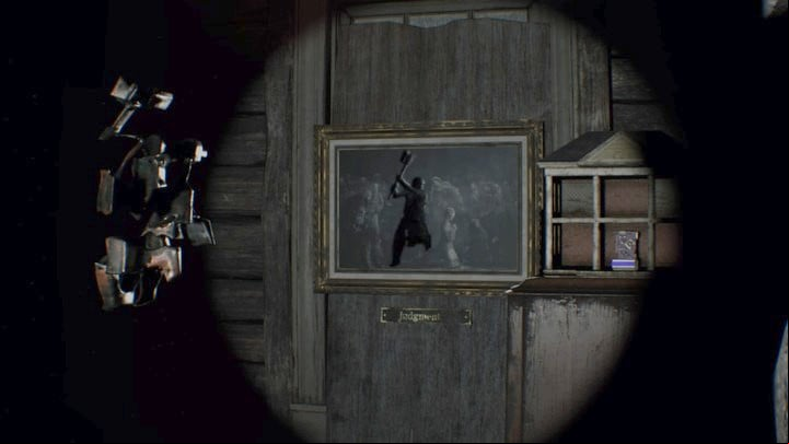 The blue keycard in the attic - Resident Evil 7: Main bedroom and childrens room walktrough - Resident Evil VII Walkthrough - Resident Evil 7 Guide, Walkthrough