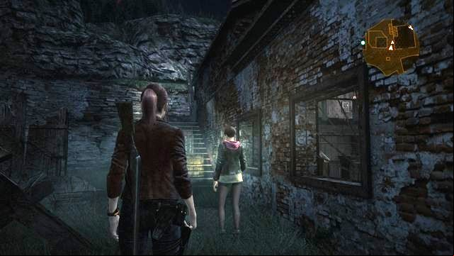 If you go under the stairs, you get to the back of the building. - Explore the area | Contemplation - Claire - Contemplation - Claire - Resident Evil: Revelations 2 Game Guide