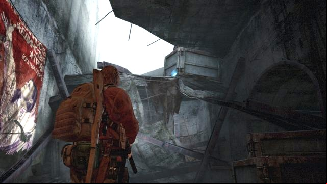Right after you enter the tower that used to be your destination point, throughout this episode, look up, slightly o the right - Contemplation - Barry | Emblems - Episode 2 - Contemplation - Tower emblems - Resident Evil: Revelations 2 Game Guide