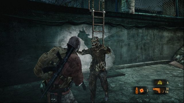 Enemies like to catch characters. By doing so, they deal lots of damage for a short time. - Combat - The basics - Resident Evil: Revelations 2 Game Guide