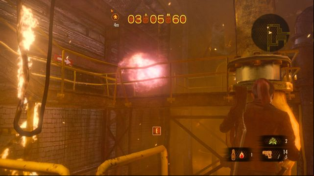 Turn the valves to unlock the age for the second hero. - Find Neil - Factory on fire | Judgement - Claire - Judgement - Claire - Resident Evil: Revelations 2 Game Guide