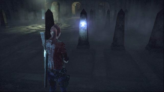 If you make a mistake, you have to start over. Activated tombstone will start to shine. - Go to higher level - the Tomb | Judgement - Claire - Judgement - Claire - Resident Evil: Revelations 2 Game Guide