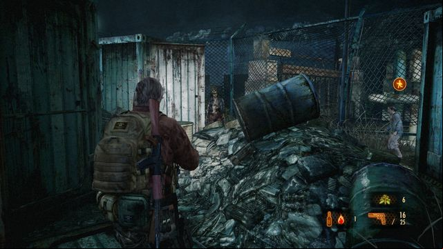 Try to use Natalie to lure zombies out of the container, it will allow you to kill them as Barry. - Go to the top of the cliff | Metamorphosis - Barry - Metamorphosis - Barry - Resident Evil: Revelations 2 Game Guide