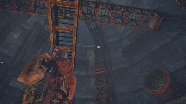 When in the main part of the mines you will find elevator key and activate ventilation, you will be able to ride down - Metamorphosis - Barry | Emblems - Episode 4 - Metamorphosis - Tower emblems - Resident Evil: Revelations 2 Game Guide