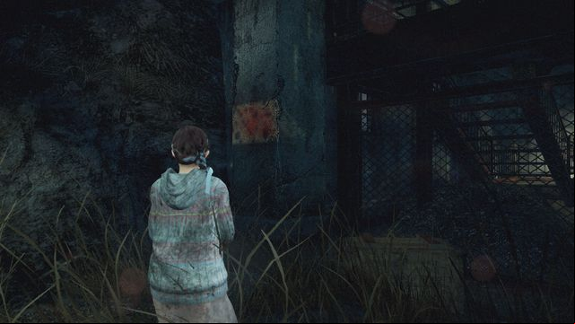 After walking through the crane you will get to place where you can use the elevator to ride down to the mine - Insect larvae (Natalie) - Metamorphosis | Emblems - Episode 4 - Metamorphosis - Tower emblems - Resident Evil: Revelations 2 Game Guide