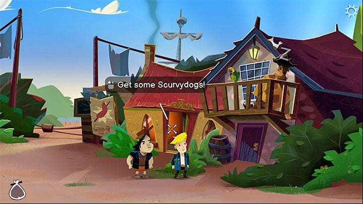 The playable character in the prologue is Boybrush who is accompanied by his friend Chuckie - Return to Monkey Island: Prelude - walkthrough - Prelude - An Unexpected Story Begins - Return to Monkey Island Walkthrough