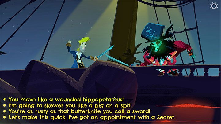 Finally, you will have to confront LeChuck after Guybrush is exposed - Return to Monkey Island: Get a unanimous vote - walkthrough - Part 2 - A Dangerous Journey - Return to Monkey Island Walkthrough